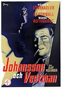 Johansson och Vestman 1946 poster Wanda Rothgardt Sture Lagerwall Holger Löwenadler Rökning