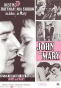 John och Mary 1969 poster Dustin Hoffman Mia Farrow Michael Tolan Peter Yates