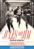 Jules och Jim 1962 poster Jeanne Moreau Oskar Werner Francois Truffaut