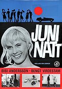 Juninatt 1965 poster Bibi Andersson Bengt Virdestam Lars-Erik Liedholm