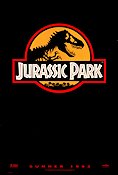 Jurassic Park 1993 poster Sam Neill Laura Dern Jeff Goldblum Steven Spielberg Dinosaurier och drakar