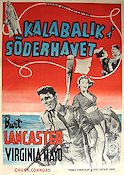Kalabalik i Söderhavet 1956 poster Burt Lancaster Virginia Mayo Strand