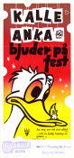 Kalle Anka bjuder på fest 1955 poster Kalle Anka Donald Duck