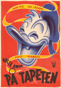 Kalle Anka på tapeten 1948 poster Kalle Anka Donald Duck Affischkonstnär: Gösta Åberg