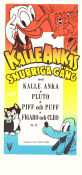 Kalle Ankas snurriga gäng 1956 poster Donald Duck Disney