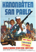 Kanonbåten San Pablo 1966 poster Steve McQueen Richard Attenborough Candice Bergen Robert Wise Skepp och båtar