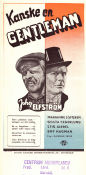 Kanske en gentleman 1950 poster John Elfström Stig Järrel Marianne Löfgren Ragnar Frisk