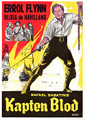 Kapten Blod 1935 poster Errol Flynn Olivia de Havilland Basil Rathbone Michael Curtiz Äventyr matinée