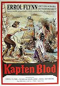 Kapten Blod 1935 poster Errol Flynn Olivia de Havilland Basil Rathbone Michael Curtiz Äventyr matinée