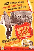 Kapten Blods hämnd 1950 poster Louis Hayward Patricia Medina George Macready Gordon Douglas Affischkonstnär: V Lipniunas Äventyr matinée