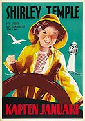 Kapten januari 1936 poster Shirley Temple Skepp och båtar