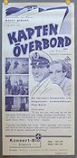 Kapten överbord 1936 poster Lida Baarova Willy Birgel