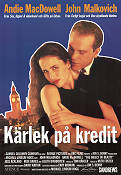 Kärlek på kredit 1990 poster John Malkovich Andie MacDowell Michael Lindsay-Hogg