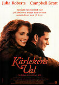 Kärlekens val 1991 poster Julia Roberts Campbell Scott Vincent D´Onofrio Joel Schumacher