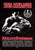 Kärleksströmmar 1984 poster Gena Rowlands Diahnne Abbott Seymour Cassel John Cassavetes