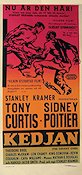 Kedjan 1958 poster Tony Curtis Sidney Poitier Lon Chaney Stanley Kramer
