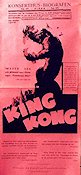 King Kong 1933 poster Bruce Cabot Fay Wray Robert Armstrong Merian C Cooper
