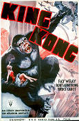 King Kong 1933 poster Bruce Cabot Fay Wray Robert Armstrong Merian C Cooper