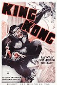 King Kong 1933 poster Bruce Cabot Fay Wray Robert Armstrong Merian C Cooper