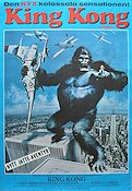 King Kong 1976 poster Jessica Lange Jeff Bridges John Guillermin Affischkonstnär: John Berkey Flyg