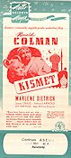 Kismet 1944 poster Marlene Dietrich Ronald Colman