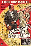 Knock-out på racerbanan 1963 poster Eddie Constantine Bilar och racing