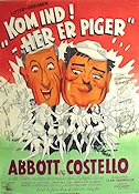 Kom ind 1949 poster Abbott and Costello Damer