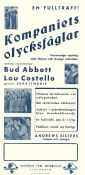 Kompaniets olycksfåglar 1941 poster Abbott and Costello Lee Bowman Andrews Sisters Arthur Lubin