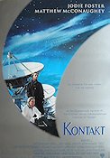 Kontakt 1997 poster Jodie Foster Matthew McConaughey Tom Skerritt Robert Zemeckis Text: Carl Sagan
