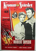 Kronan och svärdet 1955 poster Robert Taylor Kay Kendall Robert Morley Richard Thorpe Äventyr matinée