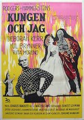 Kungen och jag 1956 poster Yul Brynner Deborah Kerr Musik: Rodgers and Hammerstein Musikaler