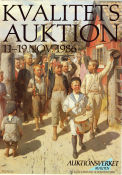 Kvalitetsauktion 1986 1986 affisch Auktionsverket Konstaffischer Affischkonstnär: August Malmström