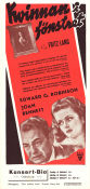 Kvinnan i fönstret 1944 poster Edward G Robinson Joan Bennett Raymond Massey Fritz Lang Film Noir