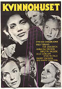 Kvinnohuset 1953 poster Inga Tidblad Eva Dahlbeck Annalisa Ericson Birgitta Valberg Hampe Faustman Text: Ulla Isaksson