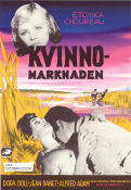 Kvinnomarknaden 1956 poster Etchika Choureau Jean Danet Alfred Adam Jean Stelli