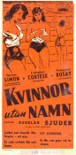 Kvinnor utan namn 1950 poster Simone Simon Géza von Radvanyi