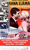 Det ljuva livet 1960 poster Anita Ekberg Marcello Mastroianni Anouk Aimée Federico Fellini