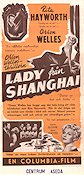 Lady från Shanghai 1948 poster Rita Hayworth Orson Welles