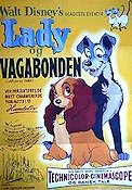Lady och Lufsen 1955 poster Barbara Luddy Clyde Geronimi Animerat Mat och dryck