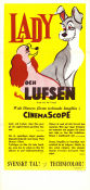 Lady och Lufsen 1955 poster Barbara Luddy Clyde Geronimi Animerat Mat och dryck