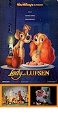 Lady och Lufsen 1955 poster Barbara Luddy Clyde Geronimi Animerat Mat och dryck