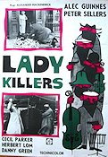 The Ladykillers 1955 poster Alec Guinness Peter Sellers Cecil Parker Herbert Lom Alexander Mackendrick
