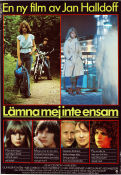 Lämna mej inte ensam 1980 poster Lena Löfström Anki Lidén Gunvor Pontén Pelle Lindbergh Niels Dybeck Jan Halldoff Motorcyklar