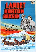 Landet bortom bergen 1952 poster James Stewart Rock Hudson Arthur Kennedy Anthony Mann Berg