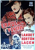 Landet bortom lagen 1939 poster Errol Flynn Olivia de Havilland Michael Curtiz