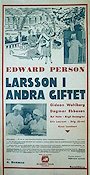 Larsson i andra giftet 1935 poster Edvard Persson Gideon Wahlberg Dagmar Ebbesen Stig Järrel Mat och dryck