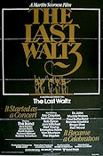 The Last Waltz 1979 poster The Band Martin Scorsese Rock och pop Dokumentärer