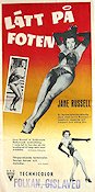 Lätt på foten 1954 poster Jane Russell