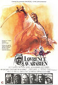 Lawrence av Arabien 1962 poster Alec Guinness Anthony Quinn Peter O´Toole Omar Sharif David Lean