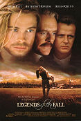 Legends of the Fall 1994 poster Brad Pitt Anthony Hopkins Aidan Quinn Edward Zwick Berg Romantik